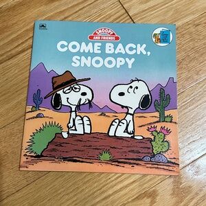 1987 Vintage Come Back Snoopy Snoopy and Friends Golden Look look Book